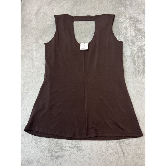 Deadstock! Y2K Cato Top Women's Size Small Brown Tank Gold 2000s Club Going Out - Picture 6 of 6